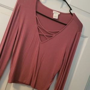 Long sleeve crop top